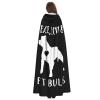 ANG Love and Pit Bulls Hooded Cape Unisex Halloween Christmas Cape Costume Party Cape Black view 4