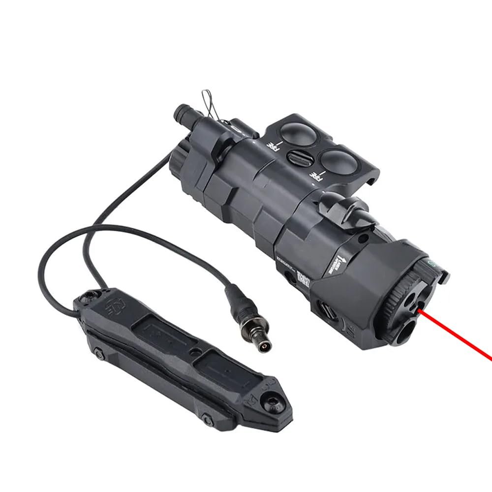 Metal MWL C1+ Aiming Laser Sight Box(with IR+Red/Green/Blue Laser+IR Fill Light+220 Lumens LED Flashlight), & Dual Wire Modular Remote Pressure Switch(SF+2.5 Plug) Combo