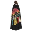 50th Birthday Gifts for Him Her Vintage 1974 Hooded Cape Unisex Halloween Christmas Cape Costume Party Cape Black view 4