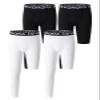 DEVOROPA 4 Pack Youth Boys' One Leg Compression Pants 3/4 Basketball Tights for Sports Base Layer Leggings Black/Black/White/White L view 1