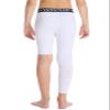 DEVOROPA 4 Pack Youth Boys' One Leg Compression Pants 3/4 Basketball Tights for Sports Base Layer Leggings Black/Black/White/White L view 3