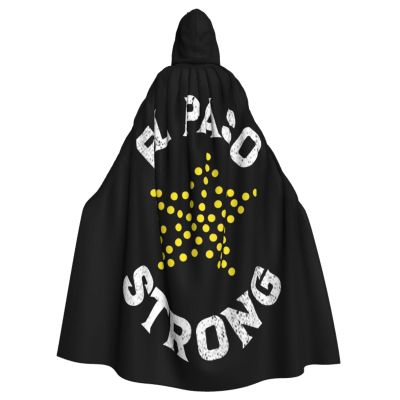 HYYTNHJSD El Paso Strong Hooded Cape Unisex Halloween Christmas Cape Costume Party Cape Black