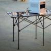 Athena Collection Folding Camping Table with Storage, Outdoor Aluminum Camping Side Table with Carry Bag, Foldable Lightweight Camp Table Portable Roll Up Table for Picnic Hiking Backpacking BBQ view 2