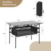 Athena Collection Folding Camping Table with Storage, Outdoor Aluminum Camping Side Table with Carry Bag, Foldable Lightweight Camp Table Portable Roll Up Table for Picnic Hiking Backpacking BBQ view 3
