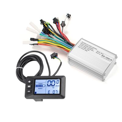 CSBST Electric Bike Controller Kit 24V 36V 48V 350W Ebike Brushless Motor Controller 17Amp Ebike Controller with LCD Display Scooter Brushless Controller E Bike Speed Controller and Ebike Screen