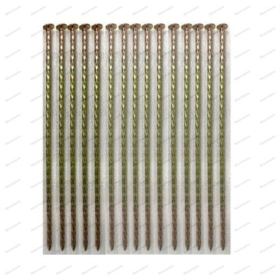 14-inch Galvanized Super Long Steel Nails for Wooden Piles Grass Floor Landscape Metal Yellow Nails Rust-Proof Extension Reinforcement Tent Camping Garden Anchor (20PCS)