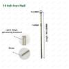 14-inch Galvanized Super Long Steel Nails for Wooden Piles Grass Floor Landscape Metal Yellow Nails Rust-Proof Extension Reinforcement Tent Camping Garden Anchor (20PCS) view 2