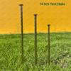 14-inch Galvanized Super Long Steel Nails for Wooden Piles Grass Floor Landscape Metal Yellow Nails Rust-Proof Extension Reinforcement Tent Camping Garden Anchor (20PCS) view 4