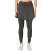 Xioker Women Skirted Full Length Leggings with Pockets,Tennis Skorts Skirts with Leggings Yoga Skorts(Grey Charcoal Full Length M) view 2
