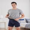TIICHOO Mens Incontinence Underwear Washable Cotton Incontinence Boxer Briefs with Front Fly 3 Pack (3X-Large, 3 Black) view 2