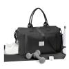 Gym Bag for Women Men Duffle Bags for Travel with Shoe Compartment Shoulder Weekender Overnight Carry on Tote Bags for Airplane Beach Bag Workout Yoga Sport Swimming Black view 1