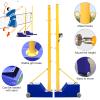 Outdoor/Indoor 5ft-6.8ft Volleyball Poles with Training net and Badminton net for Backyard with Wheels Adjustable Height for Men,Women,Adult,Youth,Kids view 2
