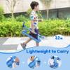 TONBUX Scooters for Kids 5-12, Kids Scooter with Cool Light Up Stem, Wheels, and Deck, 4 Level Adjustable Height Kick Scooter, Foldable and Lightweight Scooter for Kid 8-12, Blue view 4