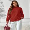 TAKEYAL Women Sweater Long Sleeve Fall Top Casual Trendy Crew Neck 2024 Pullover Loose Winter Knit Top Coffe Small view 3