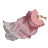 MWYDMA Silk Belly Dance Fan Veil Hand Dye Women Belly Dance Fan Veil Silk Long Belly Dance Fan Veils 1 Pair(Pink-White,120cm-Kids Size) view 1