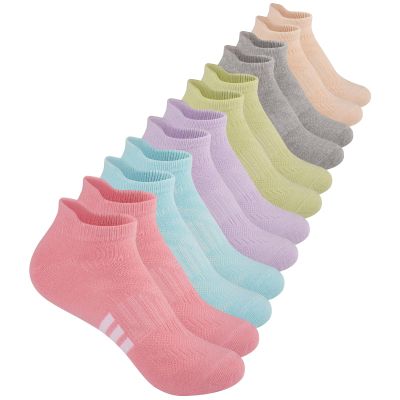 Comfoex 12 Pairs Girls Socks 4-6 6-8 8-10 Years Old Athletic Ankle Cotton Short Socks For Little Big Kids