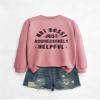 Pifnxtamy Sweatshirt for Women Not Bossy Just Aggressively Helpful Funny Sarcastic Shirt Crewneck Pullover Fall Blouse Rose Gold view 2