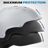 OutdoorMaster Ski Helmet - Takin SnowboardHelmet with Visor, Adjustable Dial Fit, 10 Vents - Durable ABS Shell & Shock-Absorbing EPS Core - Snow Sport Helmet for Men, Women & Youth - Gray, L view 3
