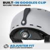 OutdoorMaster Ski Helmet - Takin SnowboardHelmet with Visor, Adjustable Dial Fit, 10 Vents - Durable ABS Shell & Shock-Absorbing EPS Core - Snow Sport Helmet for Men, Women & Youth - Gray, L view 4