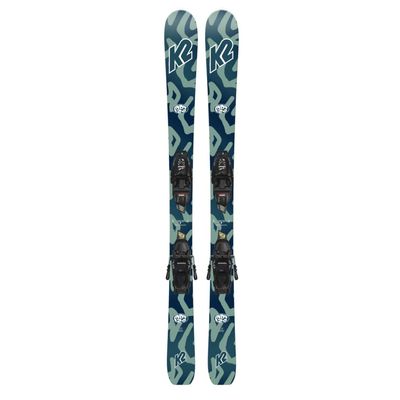 K2 Indy Youth All Mountain Skis, 112cm w/4.5 FDT Jr