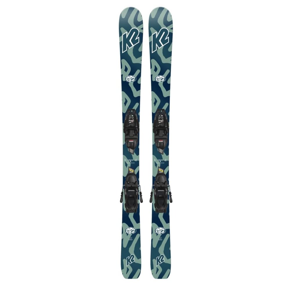 K2 Indy Youth All Mountain Skis, 112cm w/4.5 FDT Jr
