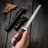 LIUZHANGYU Mini Katana Knife, Damascus Steel Tanto Fixed Blade Knife, Ebony Handle Japanese Sword Letter Opener for Display Collection Gift, Black/silver view 1