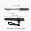 LIUZHANGYU Mini Katana Knife, Damascus Steel Tanto Fixed Blade Knife, Ebony Handle Japanese Sword Letter Opener for Display Collection Gift, Black/silver view 4