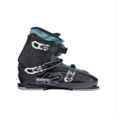K2 Indy 3 Youth Ski Boots (Black/Blue/Green, 25.5)