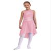 JEATHA Kids Girls Sleeveless Rhinestone Halter Neck Lyrical Dance Dress Ballroom Dancing Prom Party Wear Pink 10 Years view 1