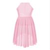 JEATHA Kids Girls Sleeveless Rhinestone Halter Neck Lyrical Dance Dress Ballroom Dancing Prom Party Wear Pink 10 Years view 4