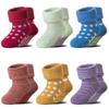 Eocom 6 Pairs Baby Boy Girl Non Slip Socks Child Toddler Winter Thick Soft Wool Kids Warm Socks with Grips(Stripe/Heart, 1-3T) view 1