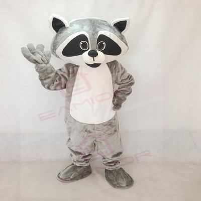 Robbie Raccoon with White Belly Mascot Costume Adult Size for Men & Women with Built-in Fan Inside the Head