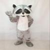 Robbie Raccoon with White Belly Mascot Costume Adult Size for Men & Women with Built-in Fan Inside the Head view 1