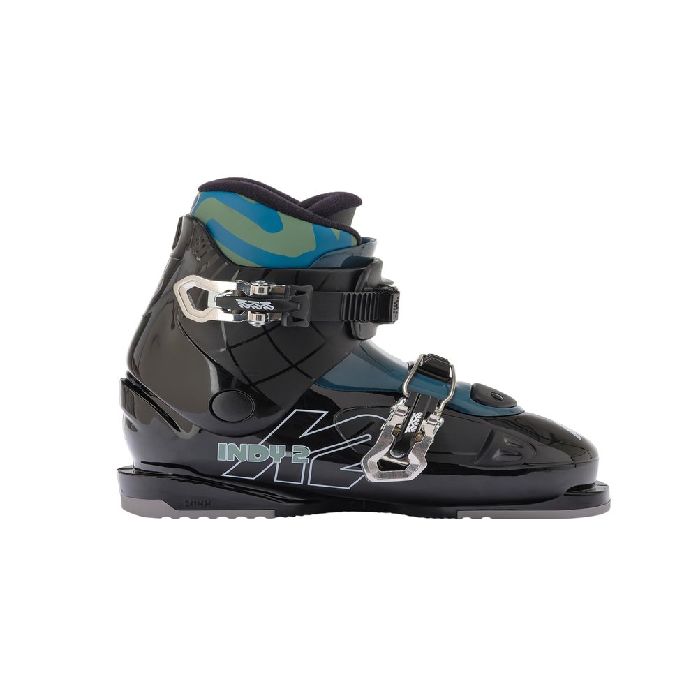 K2 Indy 2 Youth Ski Boots (Black/Blue/Green, 21.5)