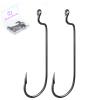 Natufish EWG Hooks for Bass Fishing,50Pcs Texas Carolina Rig Hooks Worm Hook Weedless/Inline for Soft Plastic Baits Saltwater(Size 2#) view 1