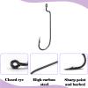 Natufish EWG Hooks for Bass Fishing,50Pcs Texas Carolina Rig Hooks Worm Hook Weedless/Inline for Soft Plastic Baits Saltwater(Size 2#) view 2