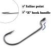 Natufish EWG Hooks for Bass Fishing,50Pcs Texas Carolina Rig Hooks Worm Hook Weedless/Inline for Soft Plastic Baits Saltwater(Size 2#) view 3
