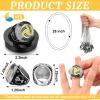 Highergo 10 Pcs Hockey Basketball Baseball MVP Dancer Champion Trophy Ring with Display Stand Star Football Soccer Volleyball Golf Softball Cheerleading Bowling Track Field(Silver,Volleyball) view 2
