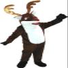 Vivid Reindeer Mascot Costume Adult Size for Men & Women with Built-in Fan Inside the Head