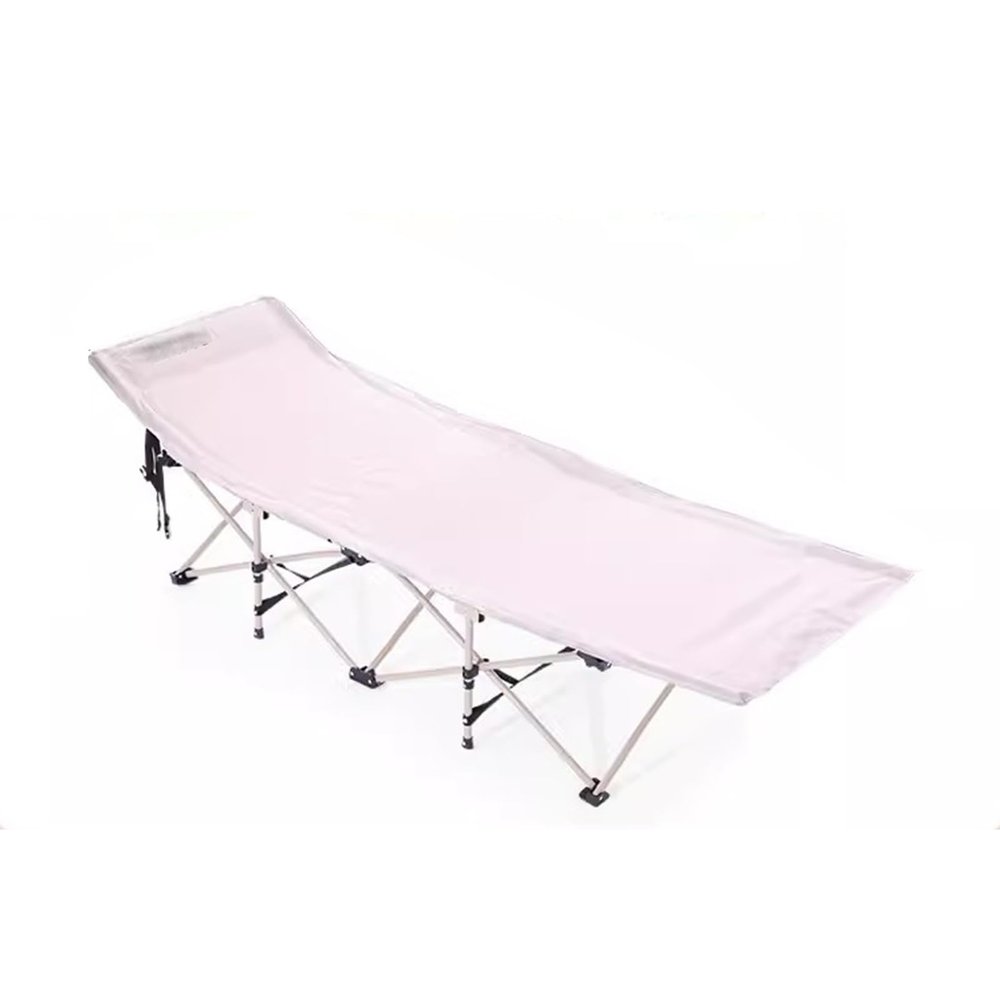 WDFYJ Folding Camping Cot,Max Load 120kg Cots for Sleeping Camp Cots for Adults Kids Teenage Portable Travel Camp Cot Pad for Home Office Beach(Beige)