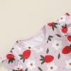 Hnyenmcko Newborn Baby Girl Fall Clothes Ruffle Long Sleeve Floral Ribbed Romper Suspender Skirts Set Infant Winter Outfit (Red, 6-9 Months) view 3