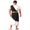 Aislor Mens Ancient Greek God Halloween Cosplay Armor Soldier Role Play Medieval Knight Warrior Cosplay Costume Black Large view 2