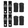 PATIKIL Volleyball Arm Sleeves Knee Pads Set, 4 Pairs Passing Forearm Knee Sleeve with Protection Pads Thumbhole Volleyball Arm Pad for Teenagers Men Women, (5.7-inch/5.5-inch Black) view 1