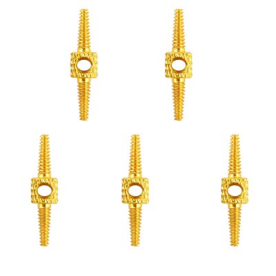 Sanmum 5 Pieces Bicycle Internal Cable Routing Tool, Brake Hose Connector, Cycling Bike Cable Guide for Bicycle Frame Shift (Gold)