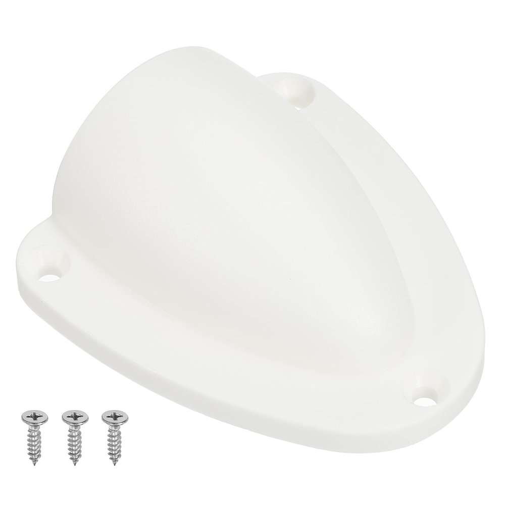 PATIKIL 3" Nylon Marine Wire Cable Vent Cover, 1 Pcs Plastic Clam-Shell Vent Cap with Installation Screws for Boat Yacht, White