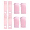 PATIKIL Volleyball Arm Sleeves Knee Pads Set, 4 Pairs Passing Forearm Knee Sleeve with Protection Pads Thumbhole Volleyball Arm Pad for Teenagers Men Women, (5.7-inch/5.5-inch Pink) view 1