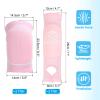 PATIKIL Volleyball Arm Sleeves Knee Pads Set, 4 Pairs Passing Forearm Knee Sleeve with Protection Pads Thumbhole Volleyball Arm Pad for Teenagers Men Women, (5.7-inch/5.5-inch Pink) view 2