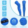 PATIKIL L Knee Calf Pads, 2 Pack Knee Braces Pad Compression Leg Sleeve Protective Calf Shin Guard for Youth Adults Football Basketball Baseball, Blue view 2