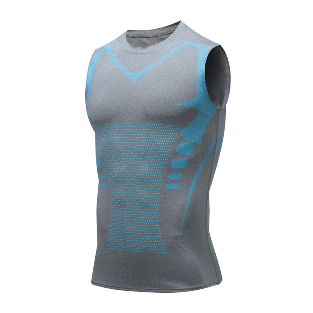 1 Or 2 Pack Men's Compression Shirts Sleeveless Athletic Fitness Workout T-Shirts Shaping Vest for Men New Tops (Vest Gray,2XL)