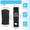 PATIKIL Volleyball Arm Sleeves Knee Pads Set, 4 Pairs Passing Forearm Knee Sleeve with Protection Pads Thumbhole Volleyball Arm Pad for Teenagers Men Women, (5.7-inch/5.5-inch Black,Blue) view 2